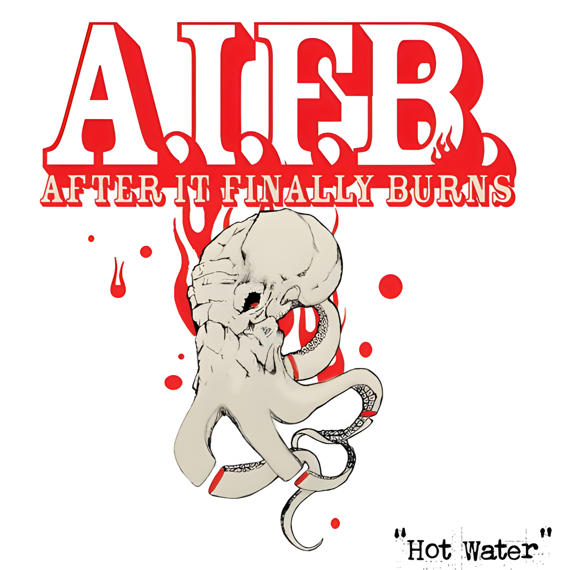 A.I.F.B. graphic with a burning octopus 