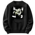 Black sweatshirt with a graphic design of the ALL DAY T.O.T.T logo on a white background