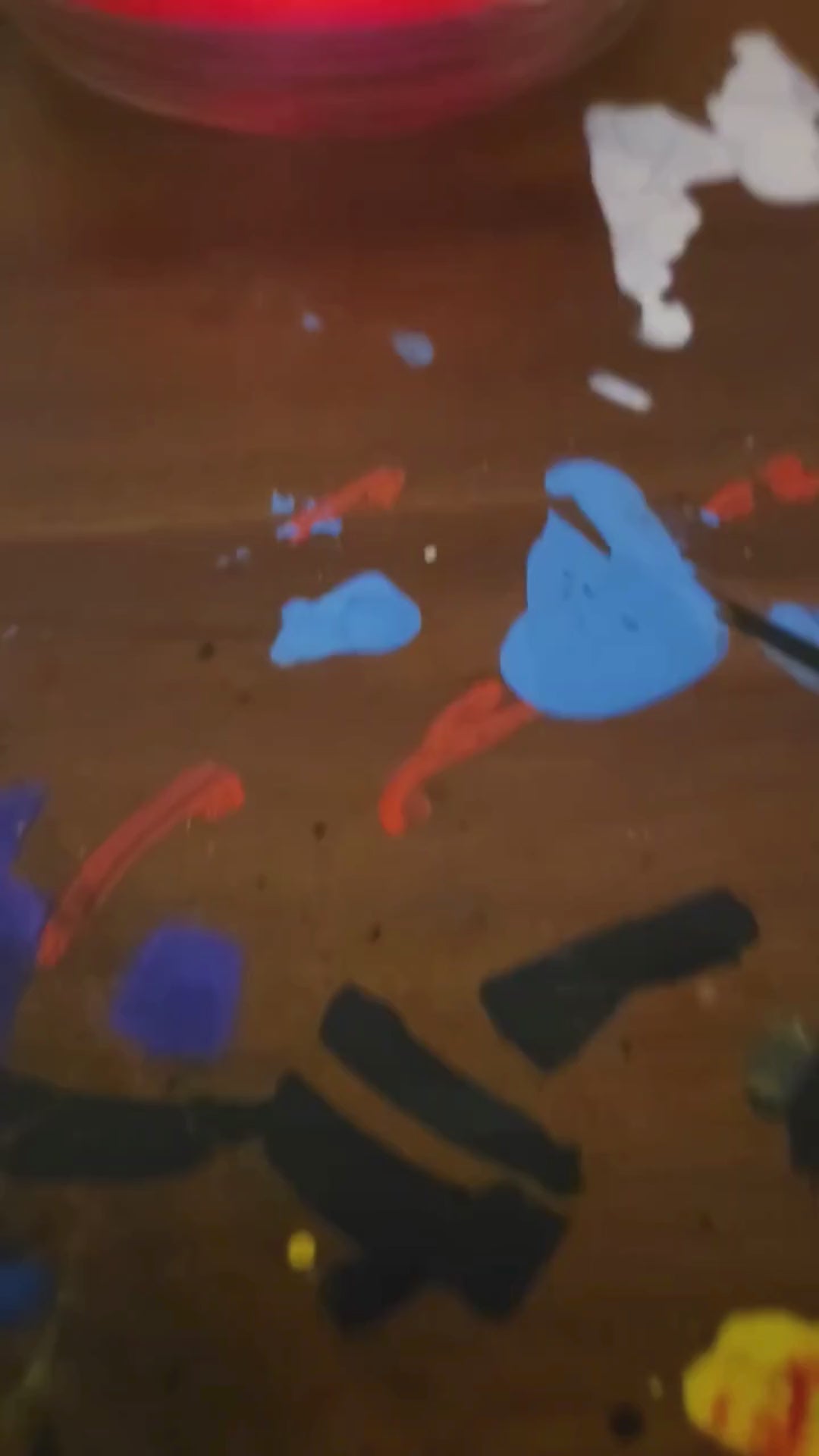 This is a video about the "Original A.I.F.B." Painting in a setup with a candle and a chill beat over it.
